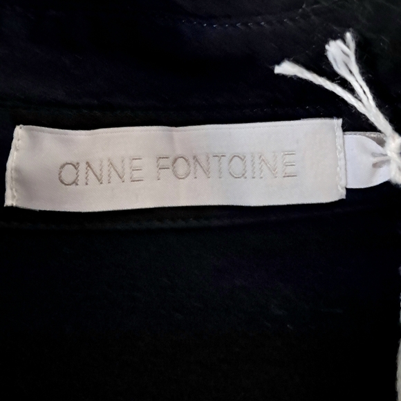 Anne Fontaine Elegant Black button down Top NEW WITH TAGS - Picture 4 of 4